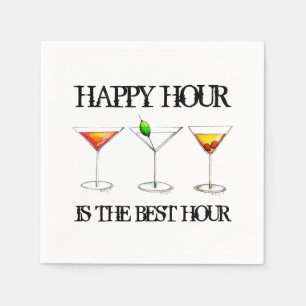 Servilleta De Papel Happy Hour es el mejor cóctel mixto de bebidas