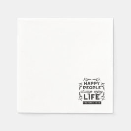 Servilleta De Papel Happy Life with Faith – Proverbs 15:15 Art
