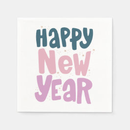 Servilleta De Papel Happy New Year Party Sparkle Paper Napkin