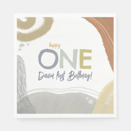 Servilleta De Papel Happy One First Birday boy Paper Napkin