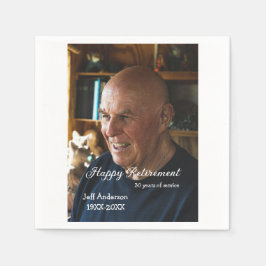 Servilleta De Papel Happy retirement add name photo years of service r