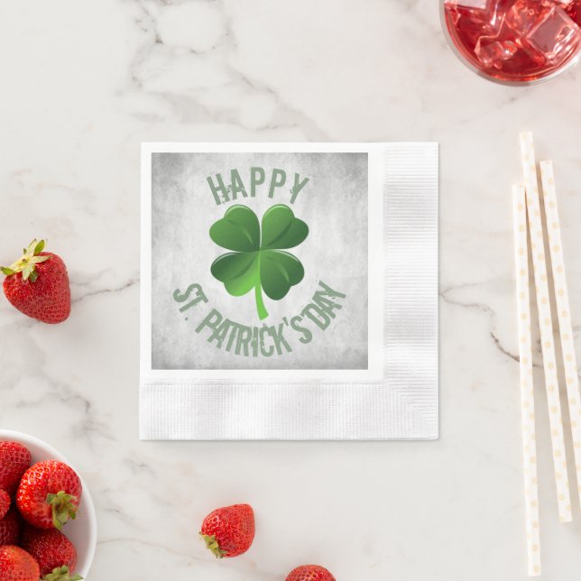 Servilleta De Papel Happy St. Patrick's Day Paper Napkins (In situ)
