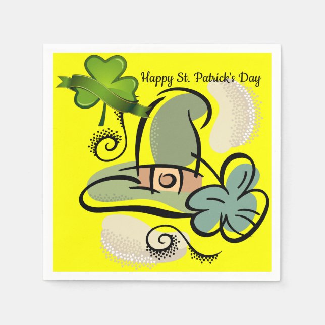 Servilleta De Papel Happy St. Patrick's Day Paper Napkins (Anverso)