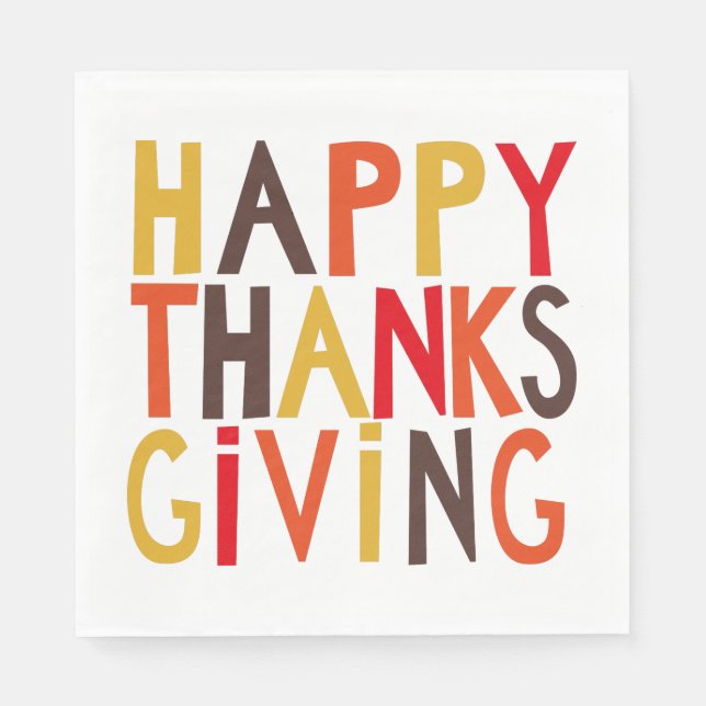 Servilleta De Papel Happy Thanksgiving! Paper Cup (Anverso)