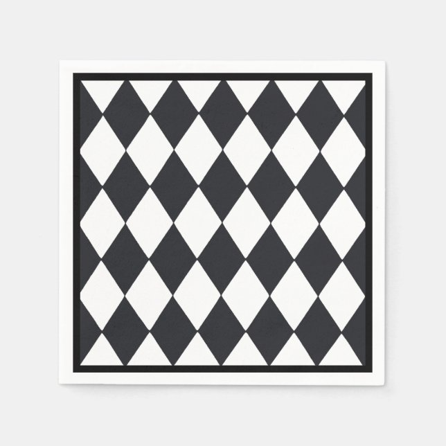 Servilleta De Papel Harlequin Black (Anverso)