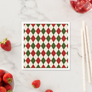 Servilleta De Papel Harlequin Plaid   Napkin