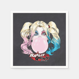 Servilleta De Papel Harley Quinn Chicas Chalkboard Cumpleaños