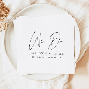 Servilleta De Papel HARLOW Minimalista moderno hacemos Boda