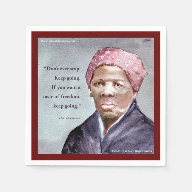 Servilleta De Papel Harriet Tubman y cita (Anverso)