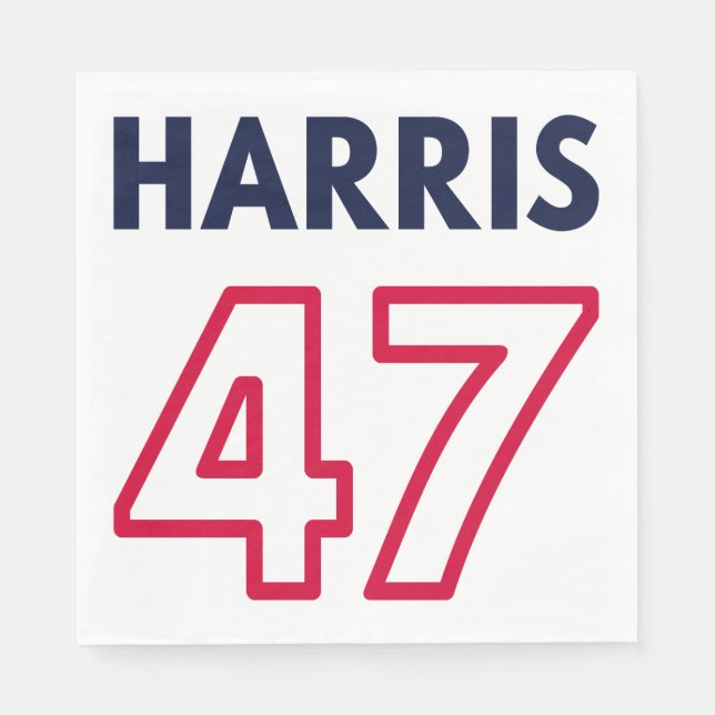 Servilleta De Papel Harris 47 III - Kamala Harris A Presidente (Anverso)