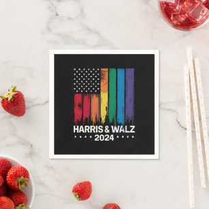 Servilleta De Papel Harris Waltz 2024 Elección Gay Tim Waltz LGBTQ