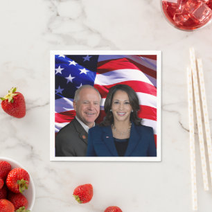 Servilleta De Papel Harris Waltz Photo 2024 - Kamala Harris Tim Waltz