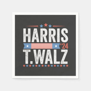 Servilleta De Papel Harris Walz 2024 Elecciones Kamala Tim Waltz