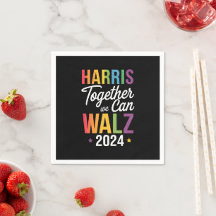 Servilleta De Papel Harris Walz 2024 Kamala Juntos Podemos LGBT
