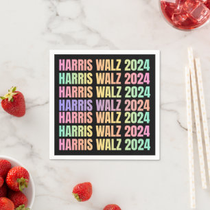 Servilleta De Papel Harris Walz 2024 Rainbow