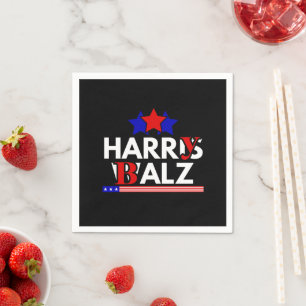 Servilleta De Papel Harris Walz 24 Harry Balz 2024 Meme Demócratas