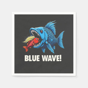 Servilleta De Papel Harris Walz Elección Olas azules Pescado demócrata