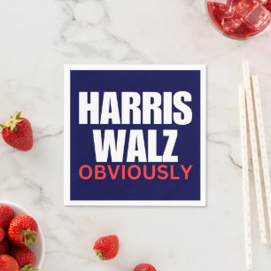 Servilleta De Papel Harris Walz OBVIOUSLY   Harris Walz 2024 Obviament