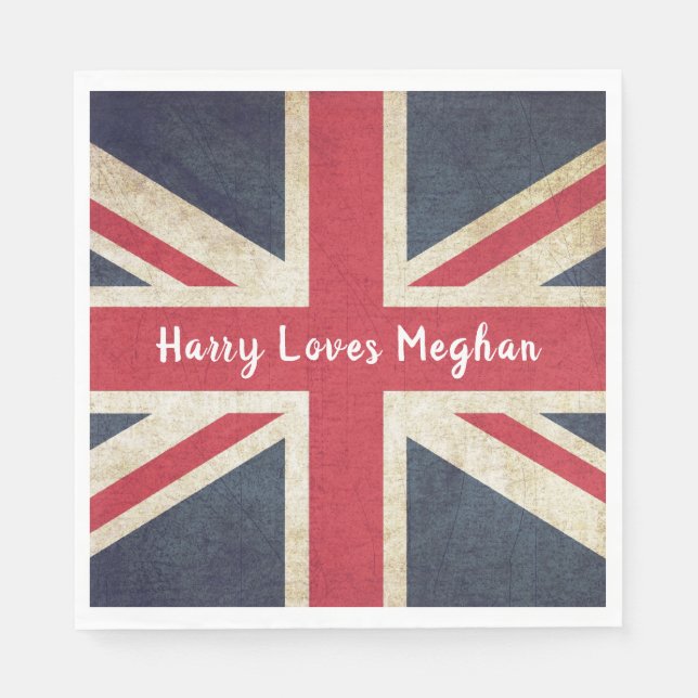 Servilleta De Papel Harry LOVES Meghan Royal Wedding Party Napkins (Anverso)