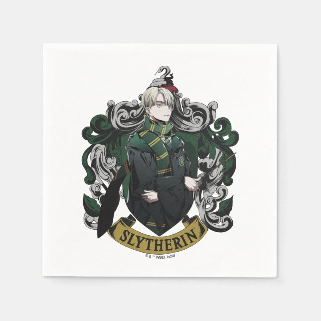 Servilleta De Papel HARRY POTTER™ | Anime Draco Malfoy House Escudo (Anverso)