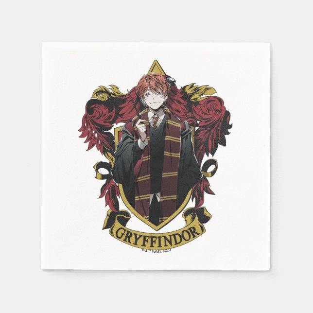 Servilleta De Papel HARRY POTTER™ | Anime Escudo de la Casa de Ron Wea (Anverso)