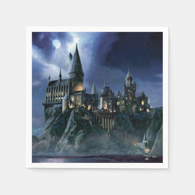 Servilleta De Papel Harry Potter Castle | Moonlit Hogwarts (Anverso)