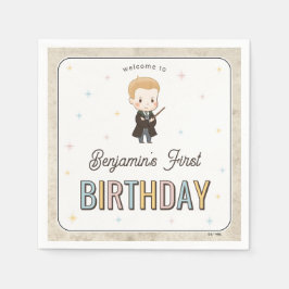Servilleta De Papel Harry Potter Chibi Draco Malfoy Mago Cumpleaños