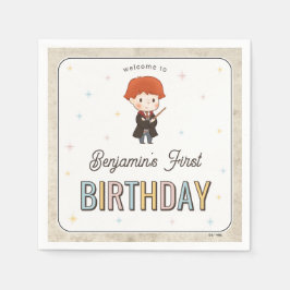 Servilleta De Papel Harry Potter Chibi Ron Weasley Mago Cumpleaños