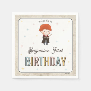 Servilleta De Papel Harry Potter Chibi Ron Weasley Mago Cumpleaños