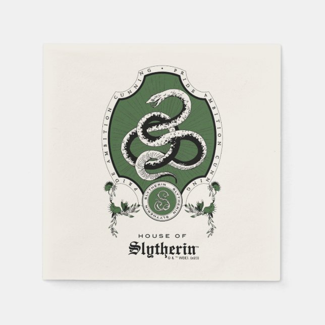 Servilleta De Papel HARRY POTTER™ | Delicado Escudo SLYTHERIN™ (Anverso)