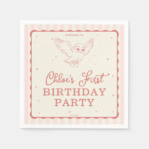 Servilleta De Papel Harry Potter Hedwig Cumpleaños Mágico Rosa
