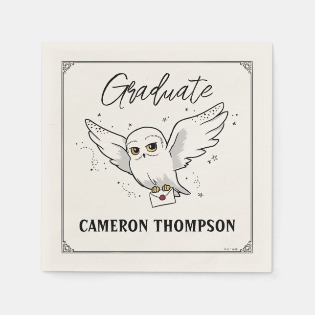 Servilleta De Papel Harry Potter | Hedwig Graduation (Anverso)