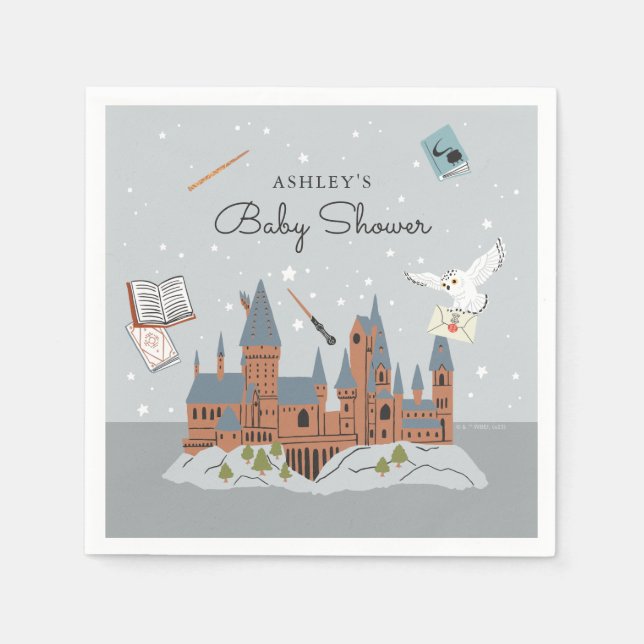 Servilleta De Papel Harry Potter | Hogwarts Castle Baby Shower (Anverso)