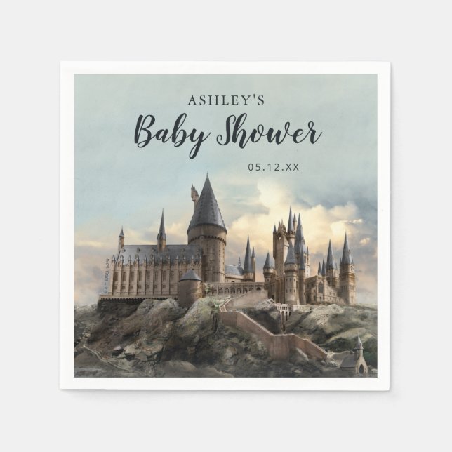 Servilleta De Papel Harry Potter | Hogwarts Castle Baby Shower (Anverso)