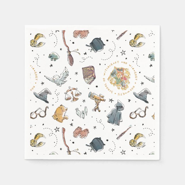 Servilleta De Papel HARRY POTTER™ Icons Pattern (Anverso)
