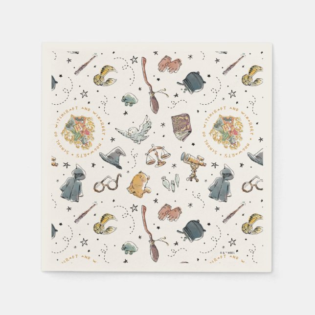 Servilleta De Papel Harry Potter Icons Pattern - Birthday (Anverso)