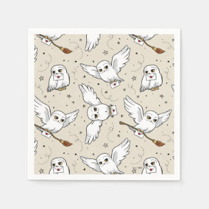 Servilleta De Papel Harry Potter Patrón de Hedwig - Baby Shower