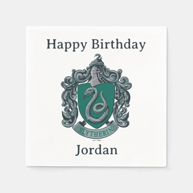 Servilleta De Papel Harry Potter | Slytherin Crest Green (Anverso)