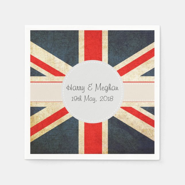 Servilleta De Papel Harry y Meghan Royal Boda Paper Napins (Anverso)