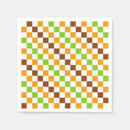 Servilleta De Papel Harvest diagonal checkerboard pattern