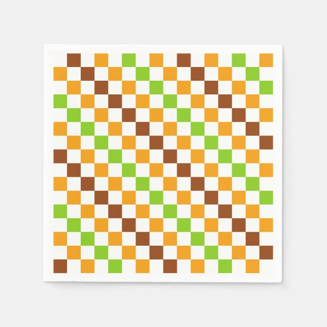 Servilleta De Papel Harvest diagonal checkerboard pattern (Anverso)