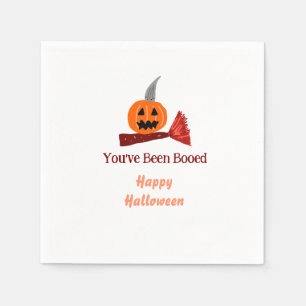 Servilleta De Papel Has sido Booed feliz escoba de Halloween sc