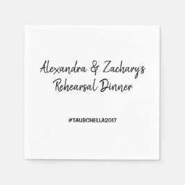 Servilleta De Papel Hashtag Black de las servilletas de la cena de ens