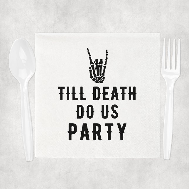 Servilleta De Papel Hasta la muerte nos hace la Fiesta ducha de novia (Till Death Do Us Party Bridal Shower Napkins
)