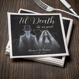 Servilleta De Papel Hasta La Muerte Nos Parecen Fantasma Boda Gótico