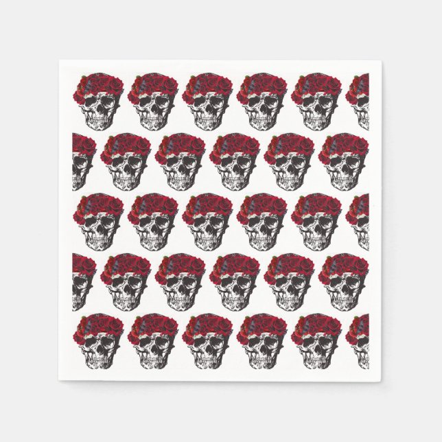 Servilleta De Papel Hasta La Muerte Nos Parecen Pastel Boda Rosa Roja (Anverso)