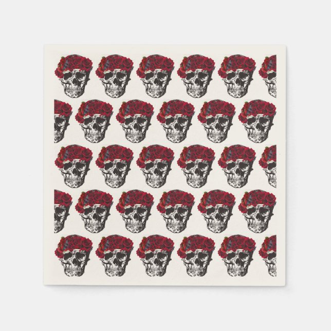 Servilleta De Papel Hasta La Muerte Nos Parecen Pastel Boda Rosa Roja (Anverso)