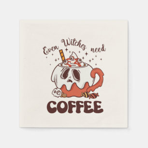 Servilleta De Papel Hasta las brujas necesitan café