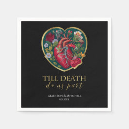 Servilleta De Papel Hasta que la muerte nos divida el oro de Halloween