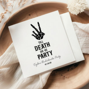 Servilleta De Papel Hasta que la Muerte nos Separe Fiesta Esqueleto De